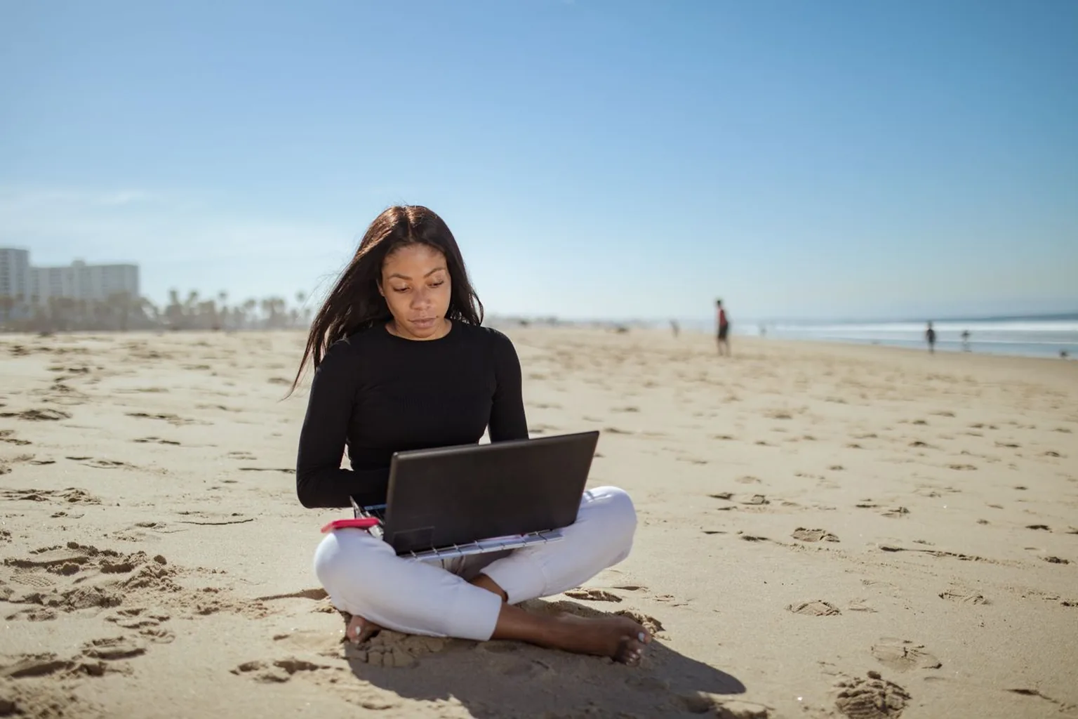 Professional working on a laptop